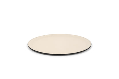 Victor Leather-Covered Trinket Serving Tray Round