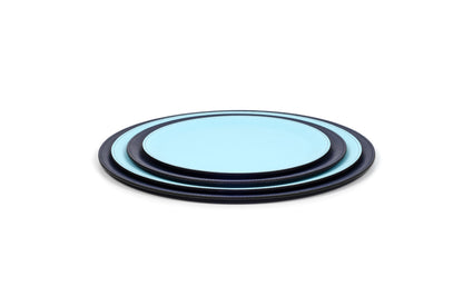 Victor Leather-Covered Trinket Serving Tray Round