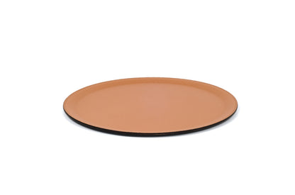 Victor Leather-Covered Trinket Serving Tray Round