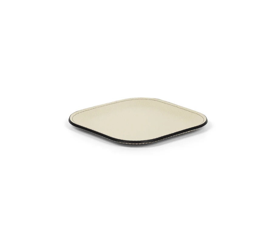 Victor Trinket Serving Tray by Pinetti | Covered in leather | Available in rectangular, square, and round shapes | Home Decor and Serveware | 2Jour Concierge, your luxury lifestyle shop