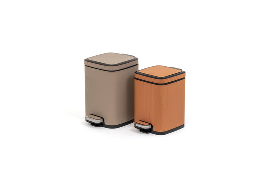 Pinetti | Pedal Bin: Leather-covered metal with soft-close lid and removable inner compartments, available in multiple capacities from 4 to 60 liters, ideal for elevated waste storage with seamless functionality | Home Accessories / Waste Bins | 2Jour Concierge, your luxury lifestyle shop