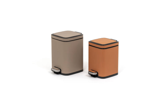 Pinetti | Pedal Bin: Leather-covered metal with soft-close lid and removable inner compartments, available in multiple capacities from 4 to 60 liters, ideal for elevated waste storage with seamless functionality | Home Accessories / Waste Bins | 2Jour Concierge, your luxury lifestyle shop