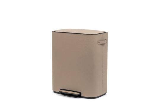 Pinetti | Pedal Bin: Leather-covered metal with soft-close lid and removable inner compartments, available in multiple capacities from 4 to 60 liters, ideal for elevated waste storage with seamless functionality | Home Accessories / Waste Bins | 2Jour Concierge, your luxury lifestyle shop