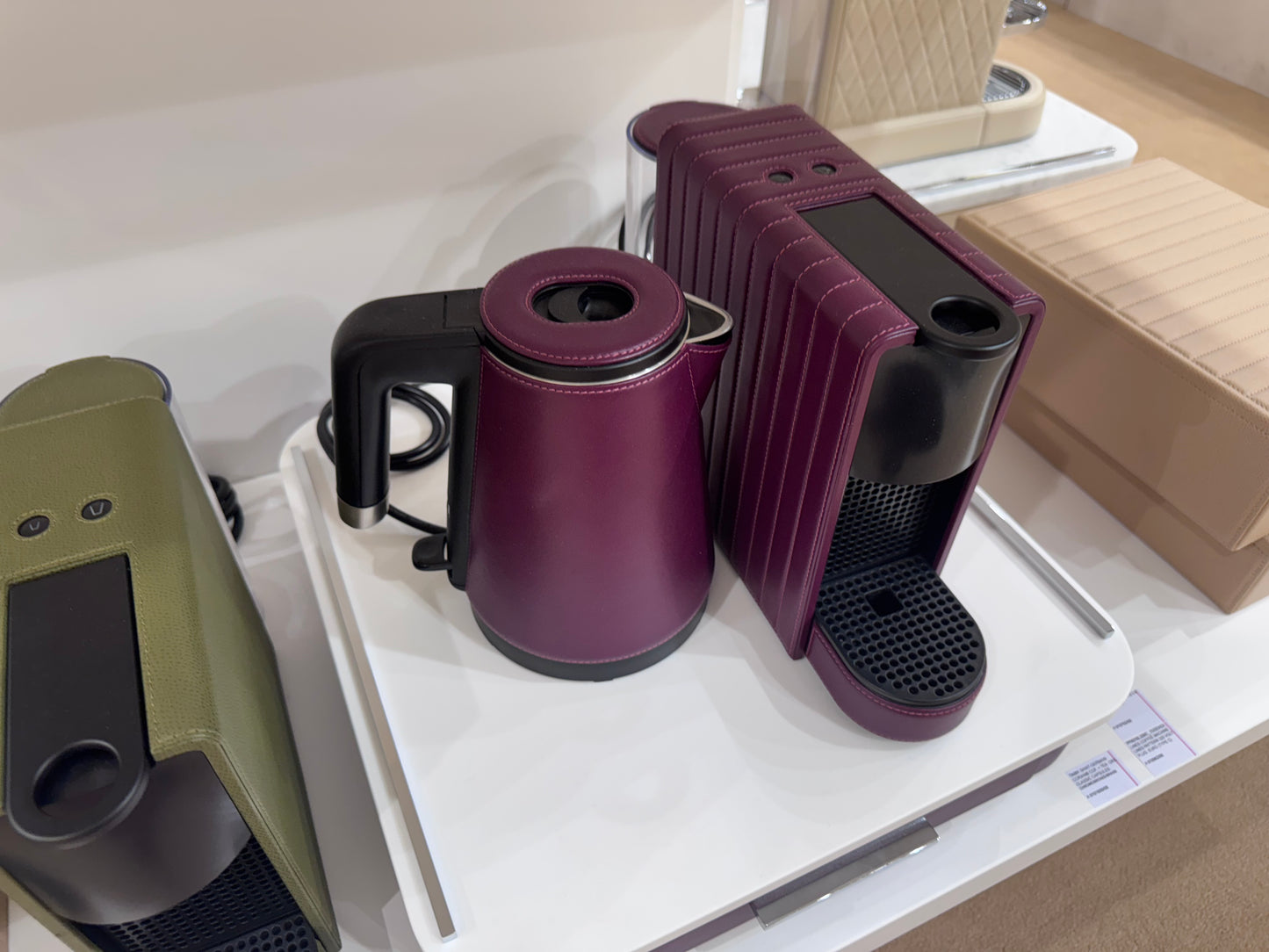 Essenza Lines Leather-Bound Nespresso Coffee Machine