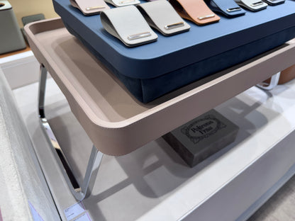 x Poltrona Frau Leather-Covered Wood Laptop Tray with Suede Padding