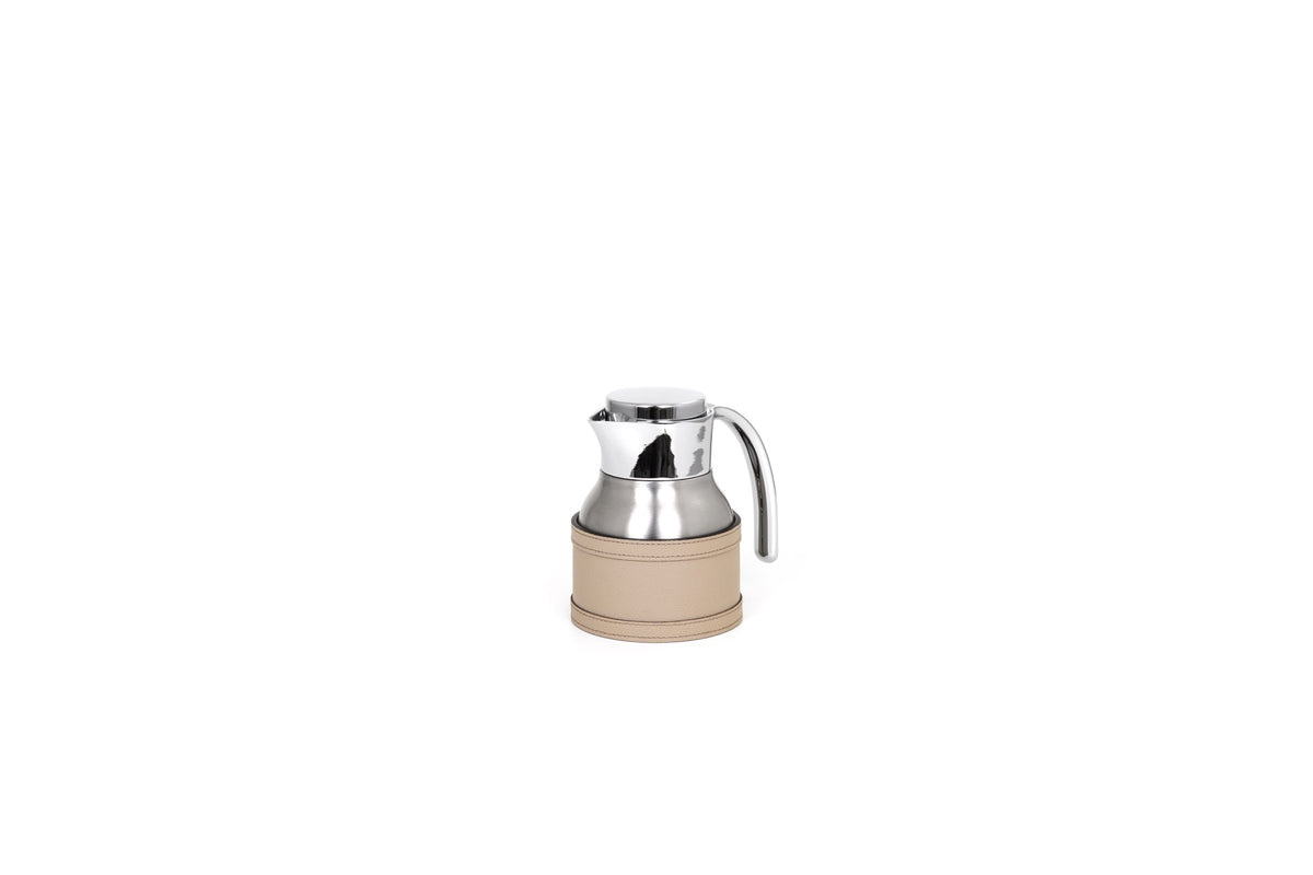 Cindy Thermal Steel Carafe with Removable Leather Cover