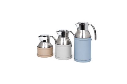Cindy Thermal Steel Carafe with Removable Leather Cover