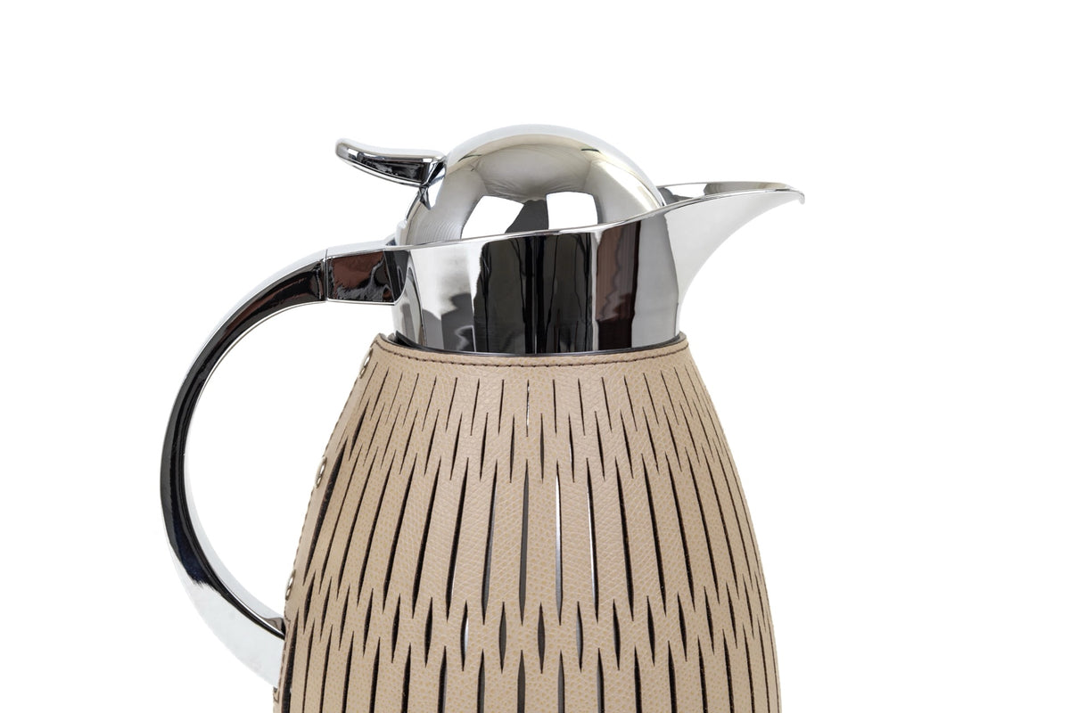 Rose Thermal Steel Carafe with Removable Leather Cover