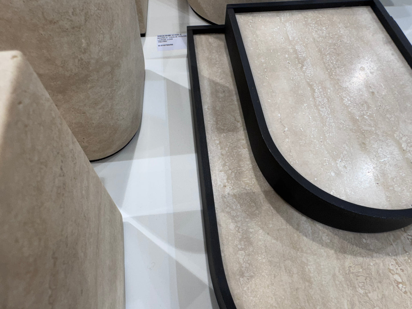 x Glenn Sestig Nobble Marble Valet Tray with Brushed Bronze Detailing