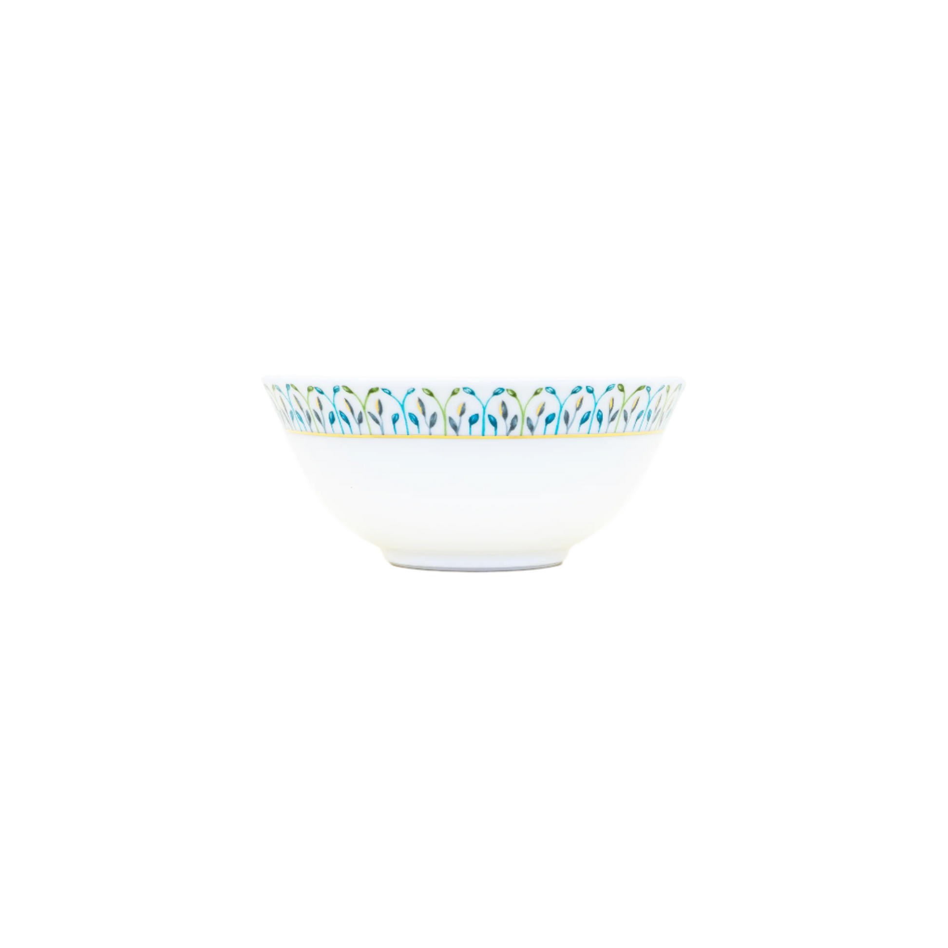 Robert Haviland & C. Parlon Jardin de Louise | Chinese Rice Bowl: Fine Limoges porcelain with fan border motif and smooth, glazed finish, ideal for rice, small portions, or side dishes | Tableware & Serveware / Bowls | 2Jour Concierge, your luxury lifestyle shop