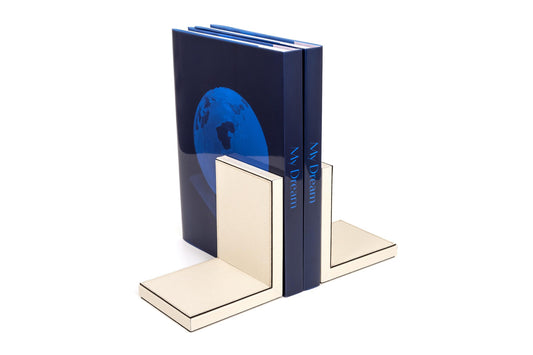 Pinetti Leather-Covered Bookend (Set of 2) | Elegant and Functional Design | Perfect for Organizing and Displaying Books | Explore a Range of Luxury Home Accessories at 2Jour Concierge, #1 luxury high-end gift & lifestyle shop