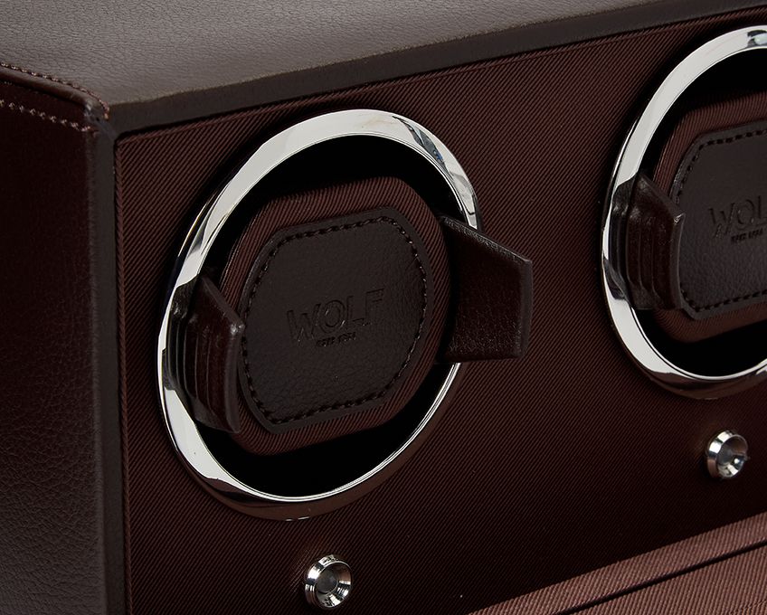 WOLF Cub Double Watch Winder With Cover | Luxury watch winders, rolls, boxes | 2Jour Concierge, #1 luxury high-end gift & lifestyle shop