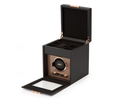 WOLF Axis Single Watch Winder With Storage | Luxury watch winders, rolls, boxes | 2Jour Concierge, #1 luxury high-end gift & lifestyle shop