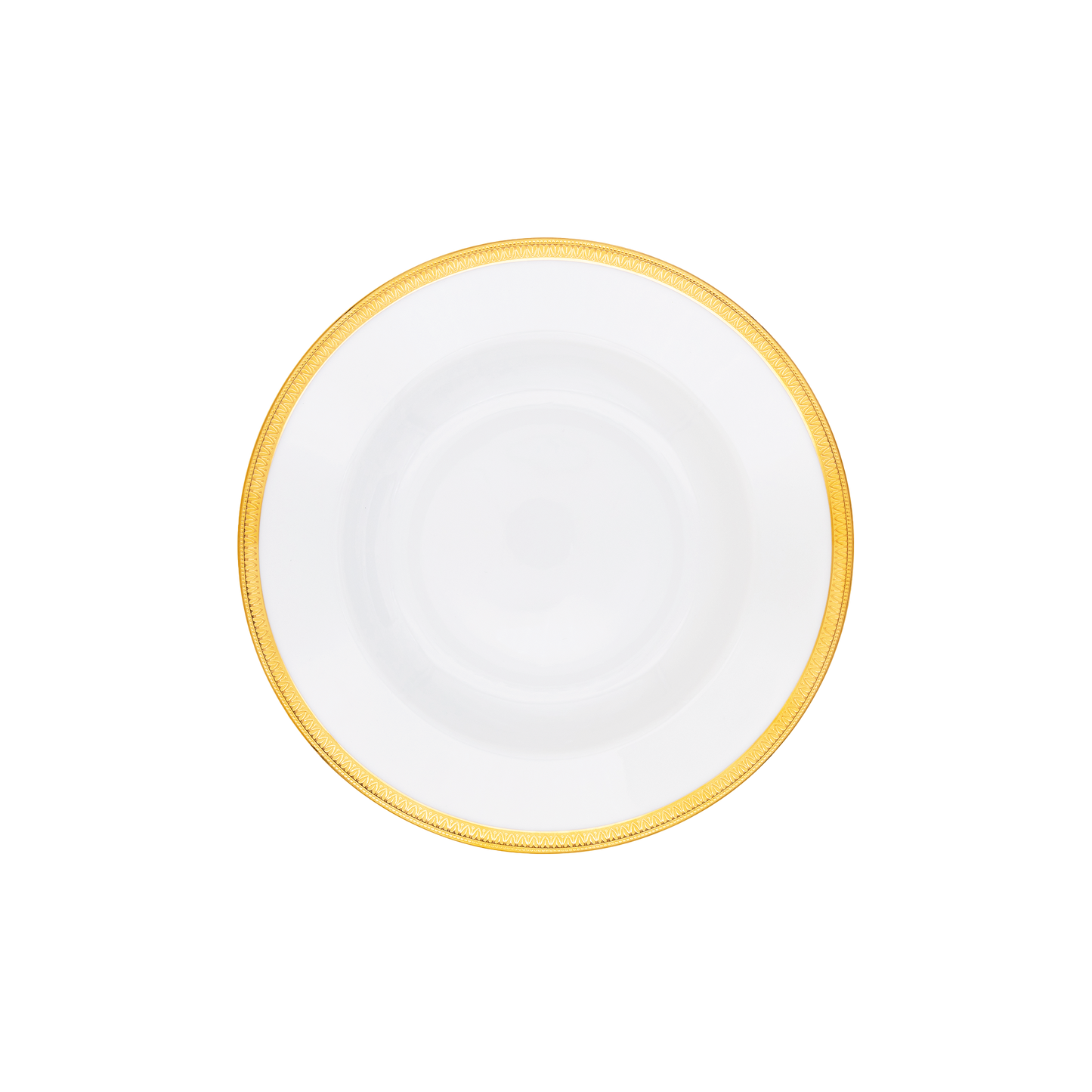 Malmaison Limoges Porcelain Rim Soup Plate, Gold