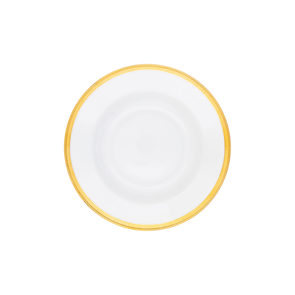 Malmaison Limoges Porcelain Rim Soup Plate, Gold