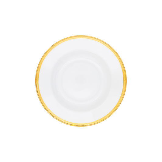 Malmaison Limoges Porcelain Rim Soup Plate, Gold