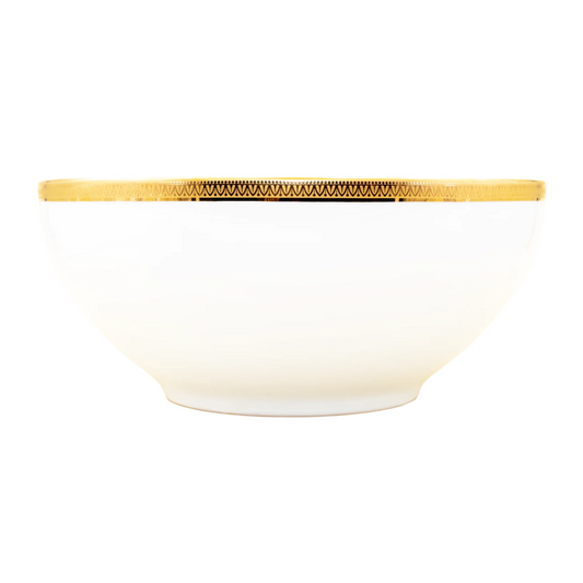 Haviland Parlon Malmaison | Salad Bowl: Fine Limoges porcelain with decorative border motif and smooth, glazed finish, ideal for serving fresh salads or fruit | Tableware & Serveware / Bowls | 2Jour Concierge, your luxury lifestyle shop