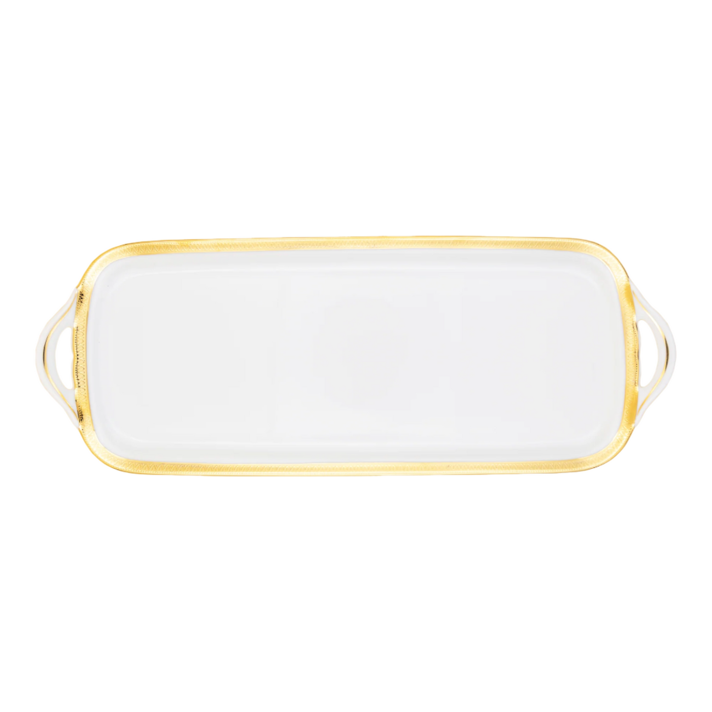 Haviland Parlon Malmaison | Rectangular Cake Dish: Fine Limoges porcelain with decorative border motif and smooth, glazed finish, perfect for serving sliced cakes, pastries, or tea-time treats | Tableware & Serveware / Serving Dishes | 2Jour Concierge, your luxury lifestyle shop