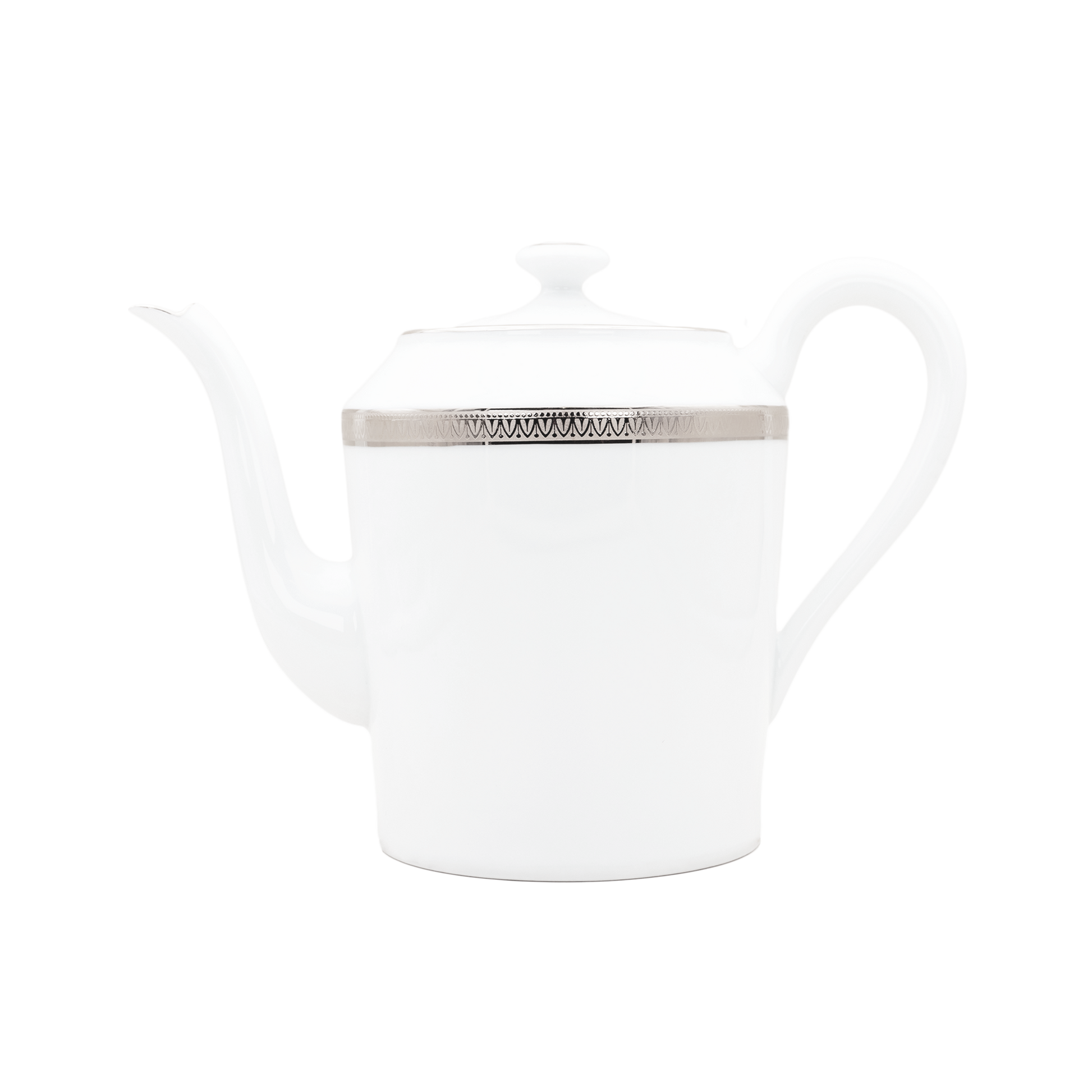 Haviland Parlon Malmaison | Coffee/Tea Pot: Fine Limoges porcelain with decorative border motif and smooth, glazed finish, available in multiple sizes for refined tea or coffee service | Tableware & Serveware / Teapots & Coffee Pots | 2Jour Concierge, your luxury lifestyle shop


