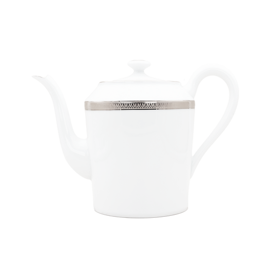 Haviland Parlon Malmaison | Coffee/Tea Pot: Fine Limoges porcelain with decorative border motif and smooth, glazed finish, available in multiple sizes for refined tea or coffee service | Tableware & Serveware / Teapots & Coffee Pots | 2Jour Concierge, your luxury lifestyle shop

