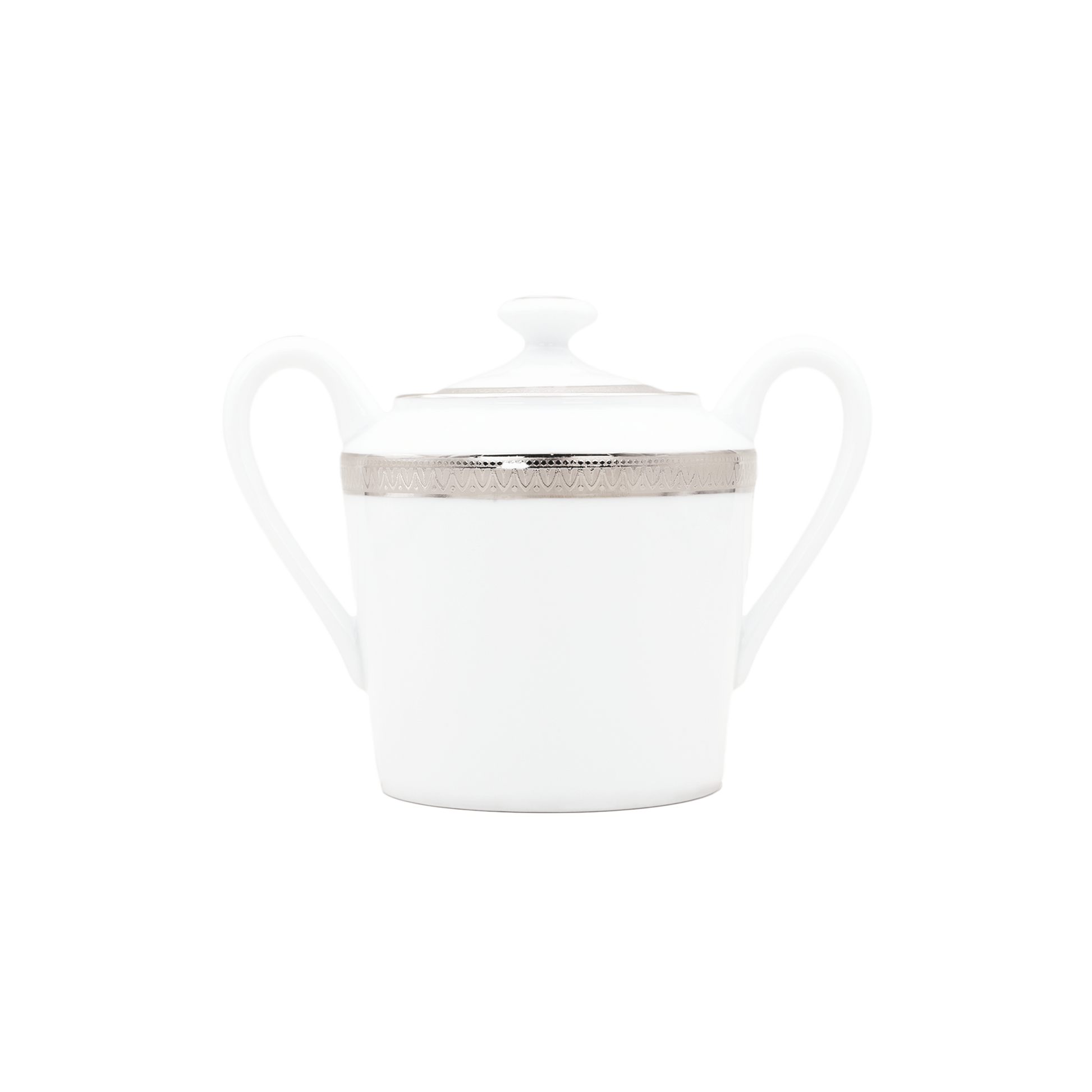 Haviland Parlon Malmaison | Sugar Bowl: Fine Limoges porcelain with decorative border motif and smooth, glazed finish, perfect for refined sugar service at the table | Tableware & Serveware / Sugar Bowls | 2Jour Concierge, your luxury lifestyle shop