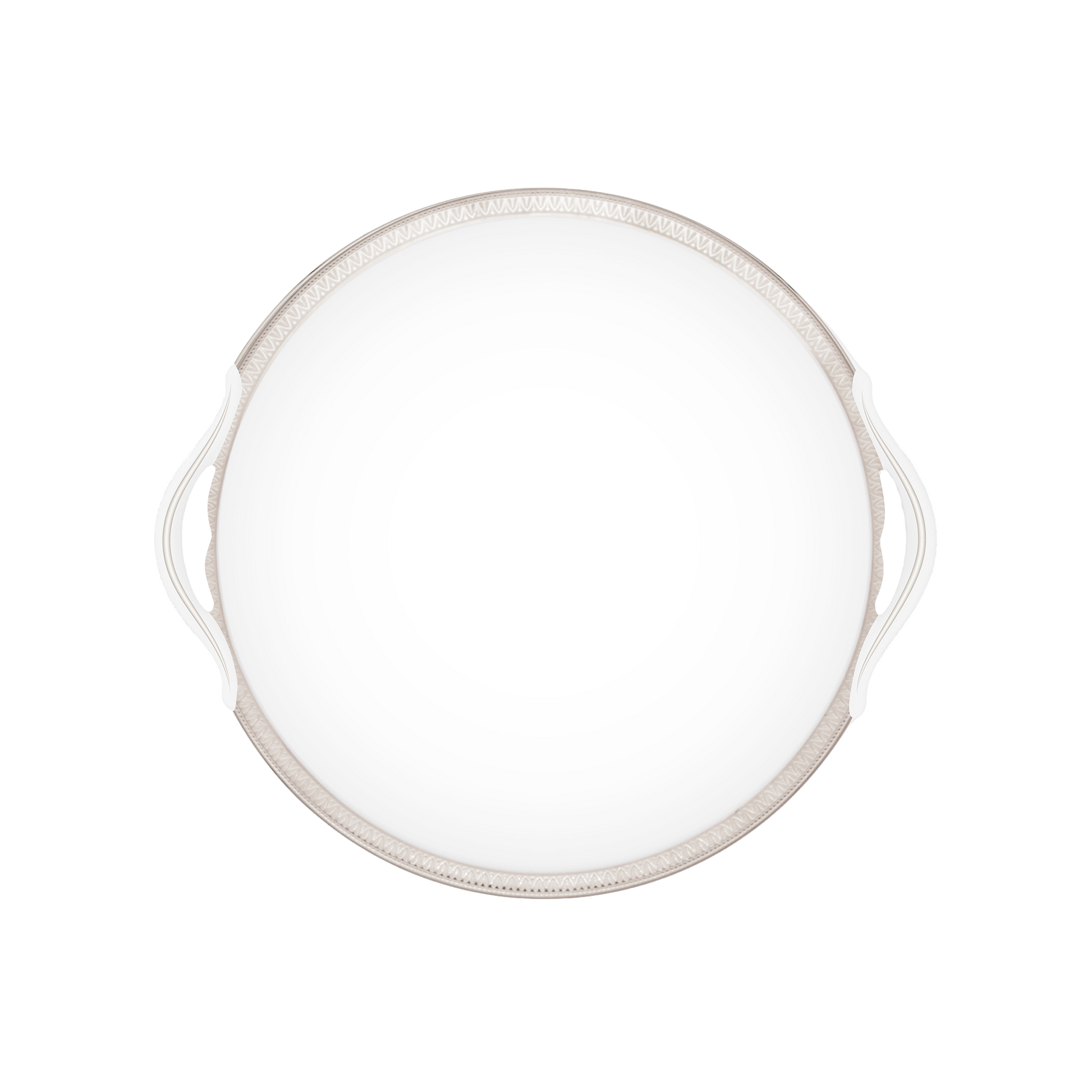 Haviland Parlon Malmaison | Round Cake Dish: Fine Limoges porcelain with decorative border motif and smooth, glazed finish, ideal for serving cakes or pastries in style | Tableware & Serveware / Serving Dishes | 2Jour Concierge, your luxury lifestyle shop