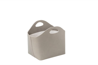 Aufbewahrungskorb aus Sattelleder von Tau mit Griffen, L