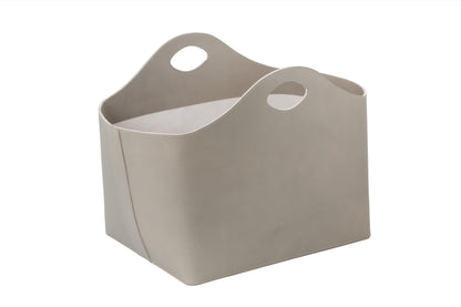 Aufbewahrungskorb aus Sattelleder von Tau mit Griffen, L