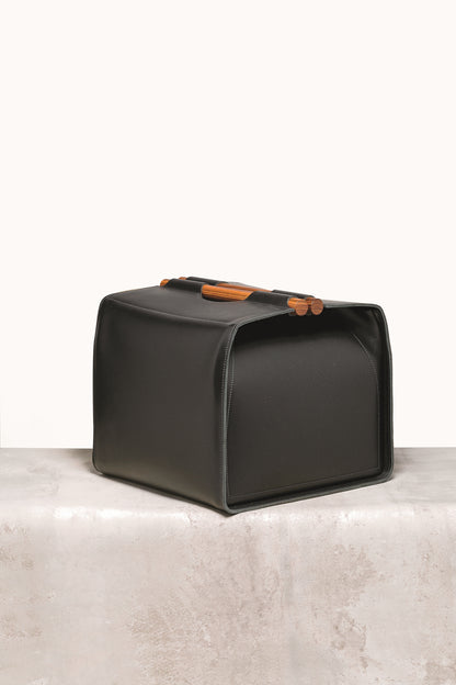 Rabitti 1969 Jota Square Saddle Leather Storage Baskets | Elegant and Functional Storage Solution | Crafted with High-Quality Saddle Leather | Solid Palisander Handles for a Touch of Luxury | Explore a Range of Luxury Home Accessories at 2Jour Concierge, #1 luxury high-end gift & lifestyle shop
