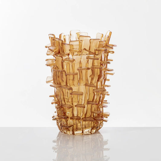 Ritagli Murano Glass Vase Pesca