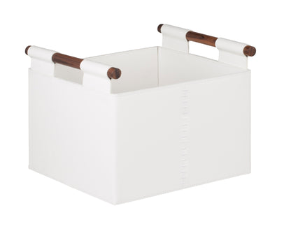 Riviere Jota | Rectangular Basket: Saddle leather with polished handles, offered in two versions — open interior or divided compartments — designed for elegant organisation and display | Storage / Storage Baskets & Boxes | 2Jour Concierge, your luxury lifestyle shop | luxury interiors, hospitality décor, elegant living, designer home accessories, boutique hotels, refined lifestyle, yacht décor, executive interiors