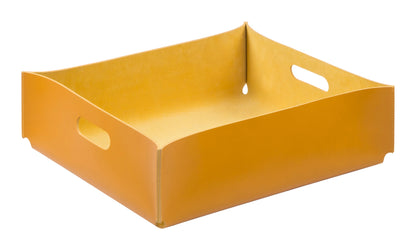 Amsterdam Klassischer, niedriger Aufbewahrungskorb aus Sattelleder mit Griffen