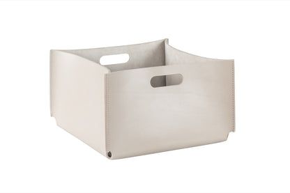 Amsterdam Quadratischer Aufbewahrungskorb aus Sattelleder mit Griffen