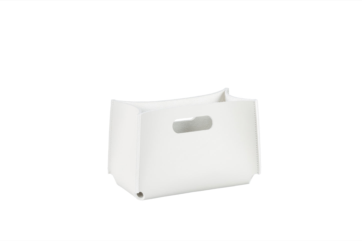 Aufbewahrungskorb aus Sattelleder Amsterdam, rechteckig mit Griffen