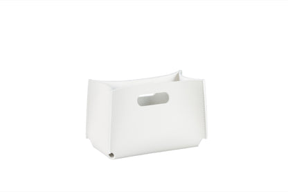 Aufbewahrungskorb aus Sattelleder Amsterdam, rechteckig mit Griffen