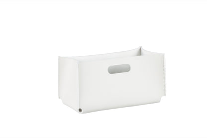 Aufbewahrungskorb aus Sattelleder Amsterdam, rechteckig mit Griffen