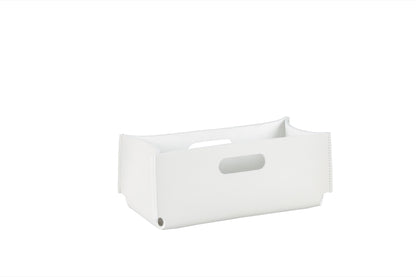 Aufbewahrungskorb aus Sattelleder Amsterdam, rechteckig mit Griffen