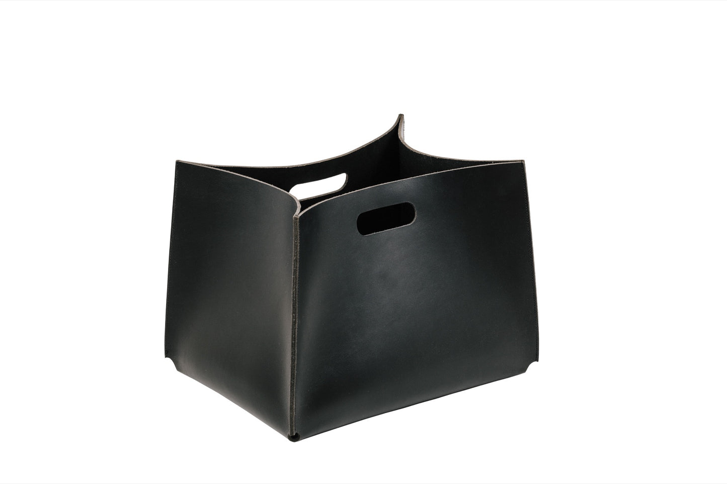 Amsterdam Klassischer Aufbewahrungskorb aus Sattelleder, rechteckig mit Griffen