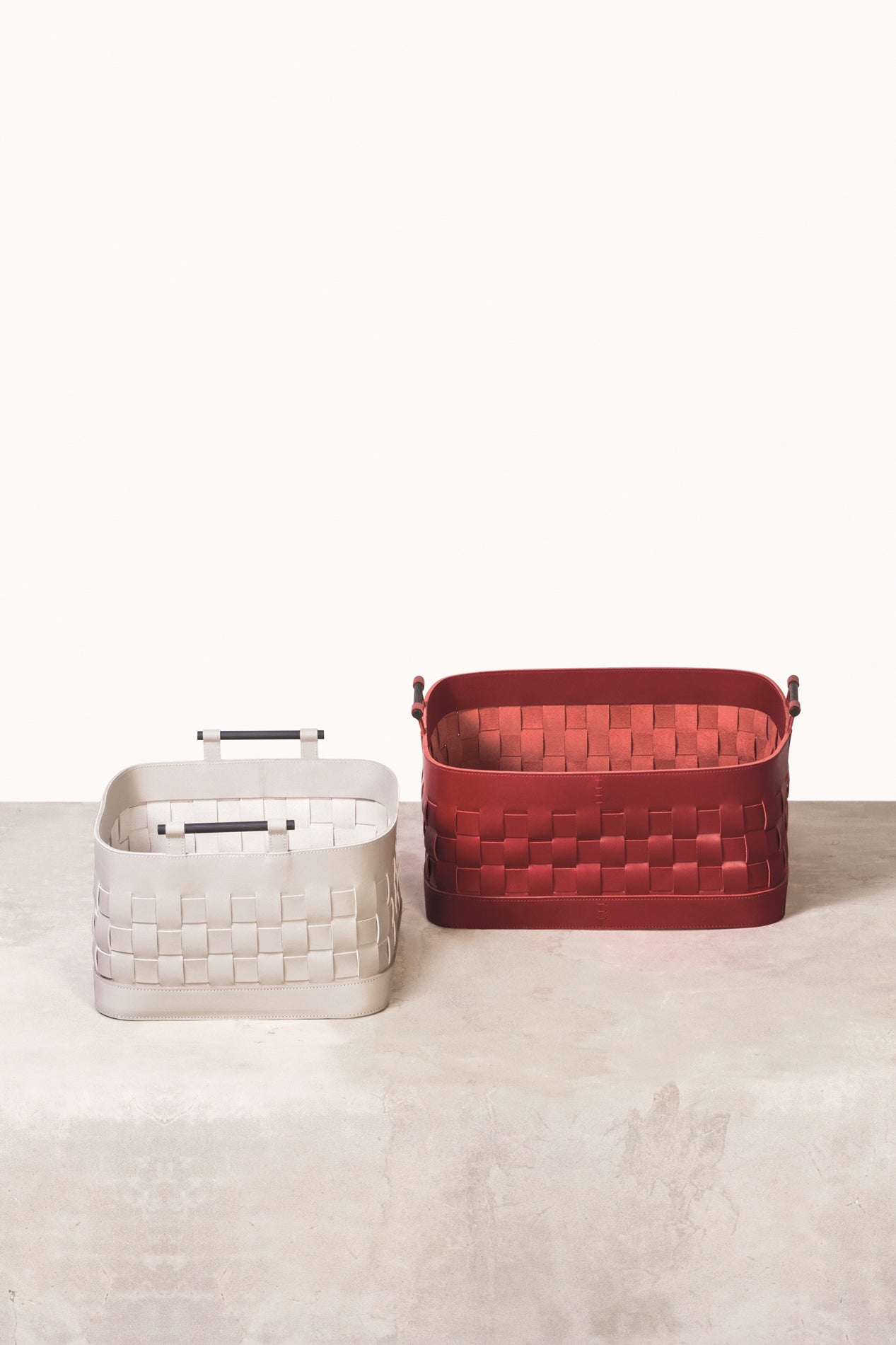 Rabitti 1969 Ravenna Square Braided Leather Storage Basket | Elegant and Functional Storage Solution | Crafted with High-Quality Leather | Brushed Bronze Handles for a Touch of Luxury | Explore a Range of Luxury Home Accessories at 2Jour Concierge, #1 luxury high-end gift & lifestyle shop