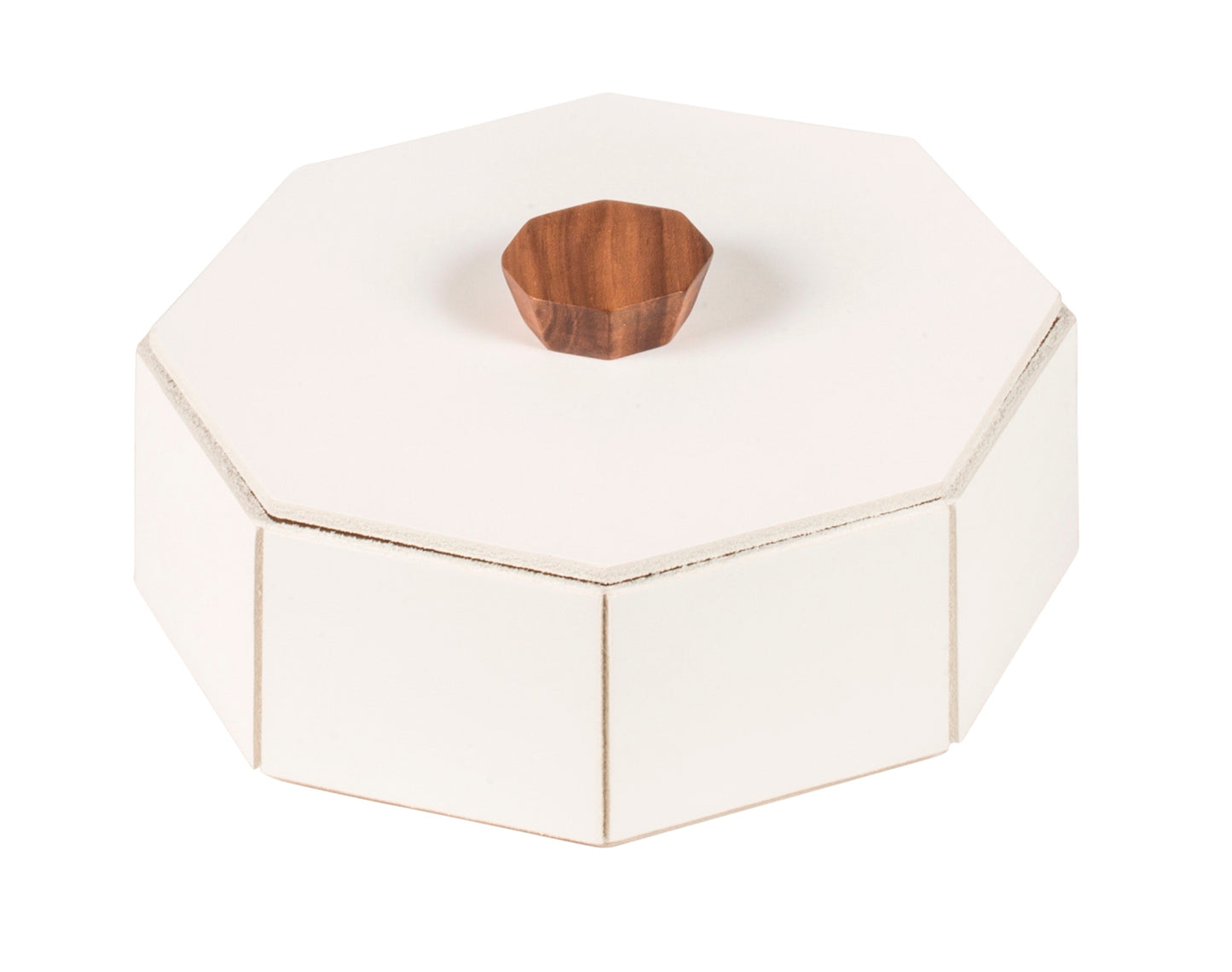 Coste Saddle Leather and Walnut Trinket Box