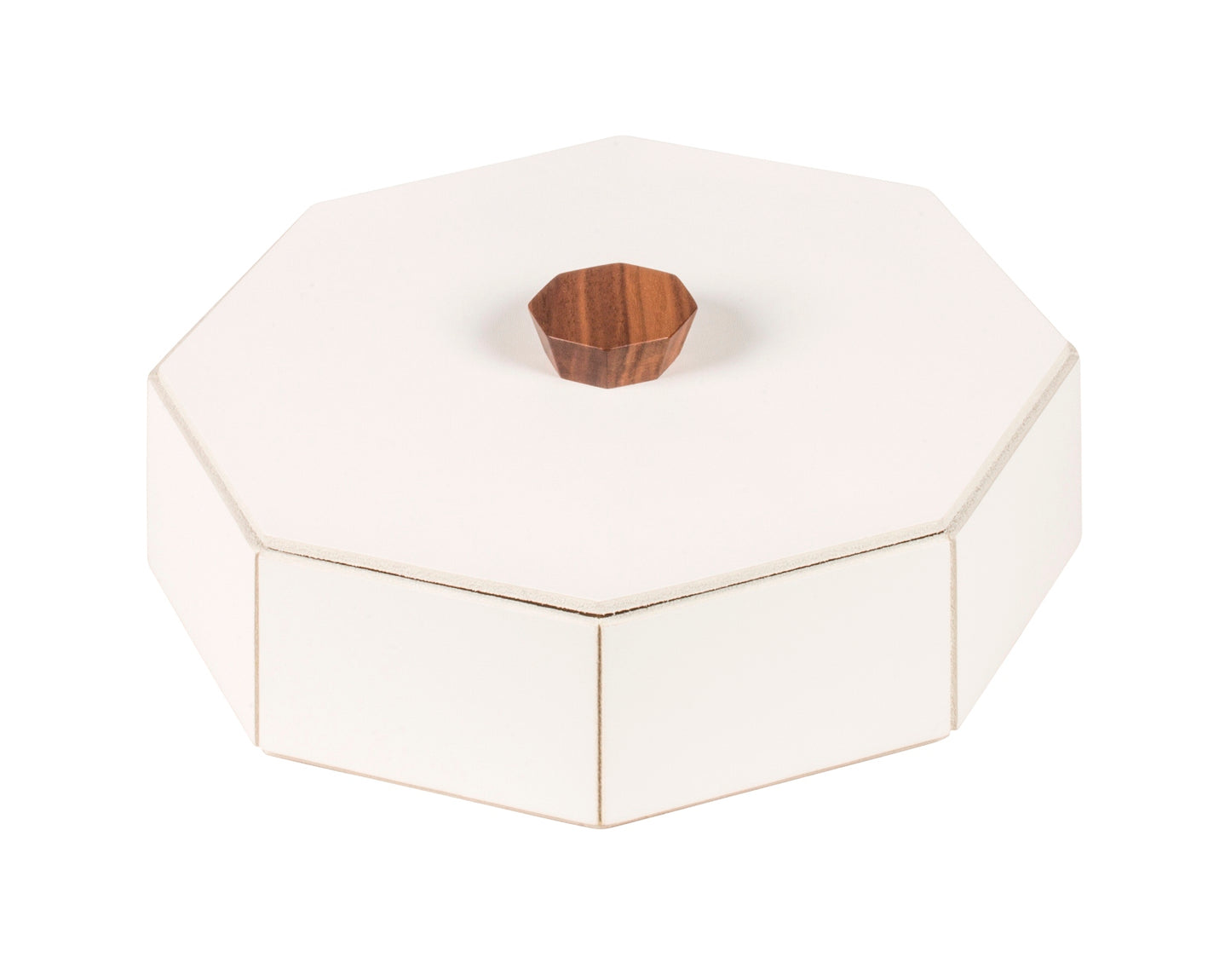 Coste Saddle Leather and Walnut Trinket Box