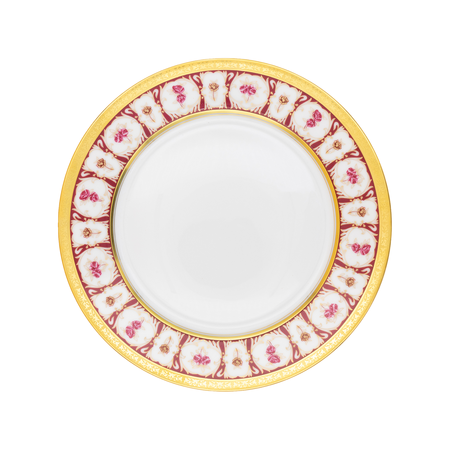 Haviland Parlon Roses d’Or | Dinner Plate: Fine Limoges porcelain with floral and scroll motif and smooth, glazed finish, perfect for main course service with timeless French refinement | Tableware & Serveware / Plates | 2Jour Concierge, your luxury lifestyle shop