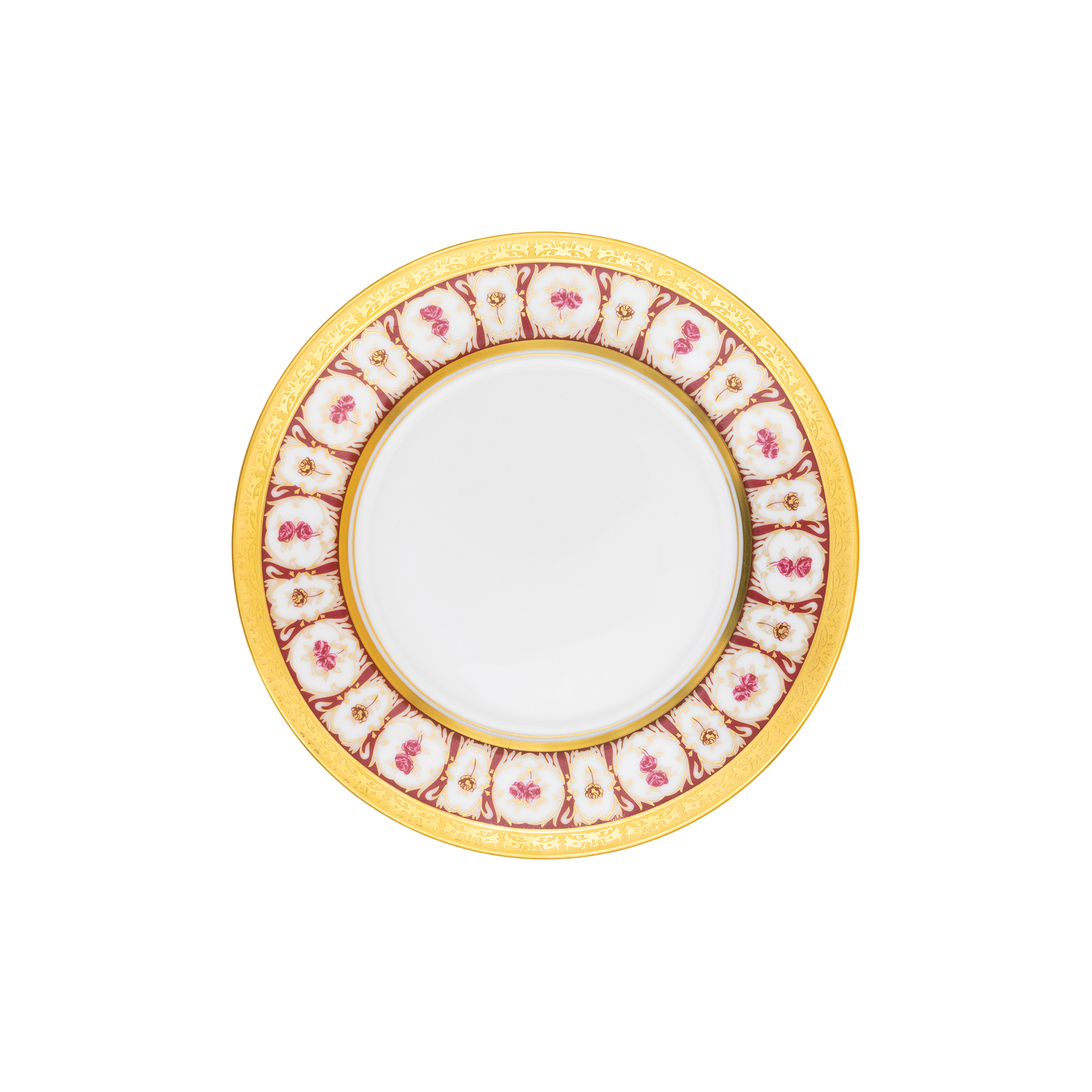 Haviland Parlon Roses d’Or | Dessert Plate: Fine Limoges porcelain with floral and scroll motif and smooth, glazed finish, ideal for desserts, pastries, or cheese course service | Tableware & Serveware / Plates | 2Jour Concierge, your luxury lifestyle shop