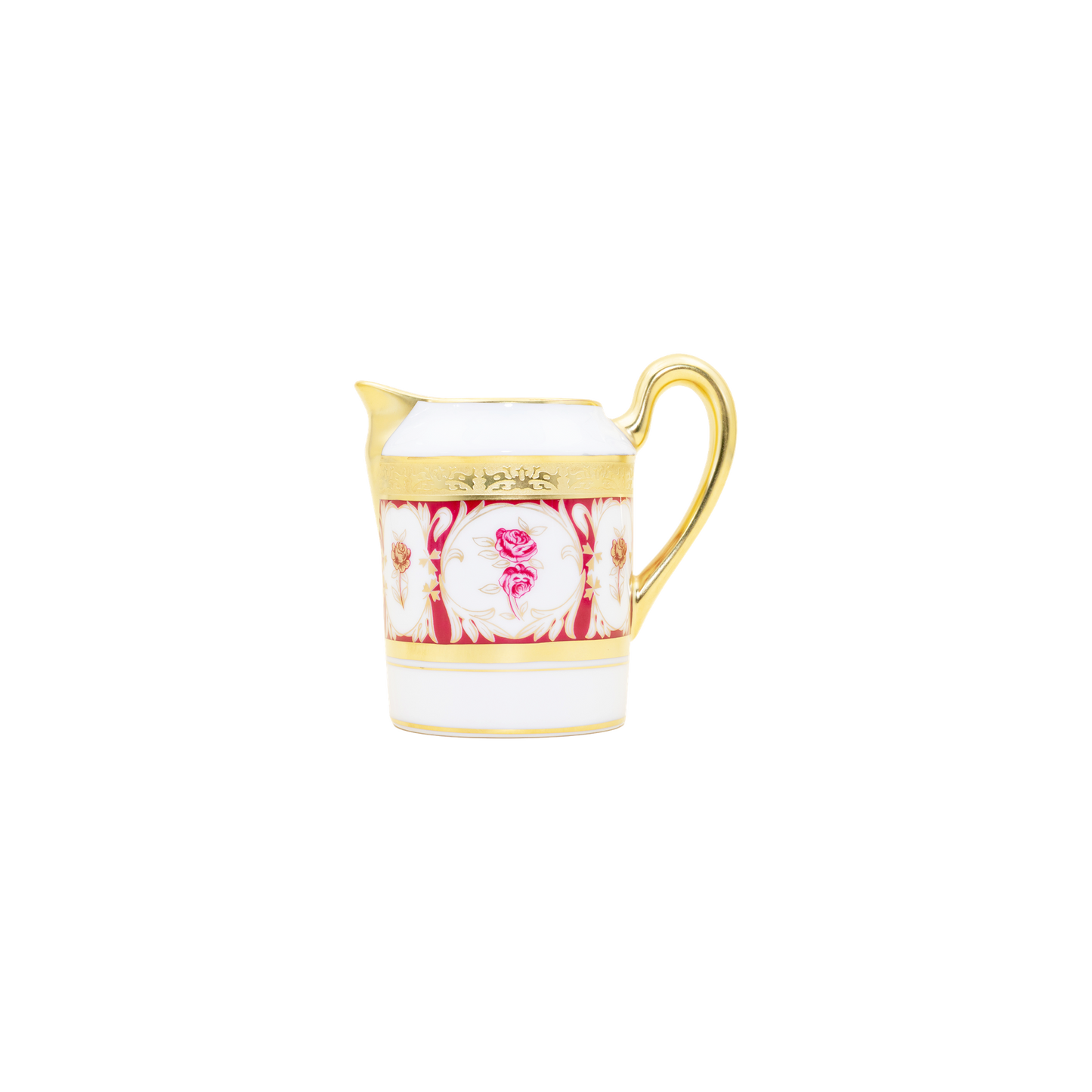 Haviland Parlon Roses d’Or | Cream Jug: Fine Limoges porcelain with floral and scroll motif and smooth, glazed finish, ideal for refined cream or milk service at the table | Tableware & Serveware / Creamers & Pitchers | 2Jour Concierge, your luxury lifestyle shop