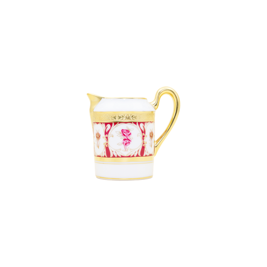 Haviland Parlon Roses d’Or | Cream Jug: Fine Limoges porcelain with floral and scroll motif and smooth, glazed finish, ideal for refined cream or milk service at the table | Tableware & Serveware / Creamers & Pitchers | 2Jour Concierge, your luxury lifestyle shop