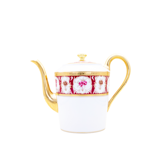 Haviland Parlon Roses d’Or | Coffee/Tea Pot (6 Cups): Fine Limoges porcelain with floral and scroll motif and smooth, glazed finish, ideal for elegant tea or coffee service for six | Tableware & Serveware / Teapots & Coffee Pots | 2Jour Concierge, your luxury lifestyle shop