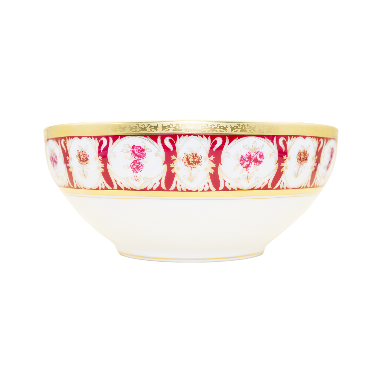 Haviland Parlon Roses d’Or | Salad Bowl: Fine Limoges porcelain with floral and scroll motif and smooth, glazed finish, ideal for serving salads or fruit in elegant table settings | Tableware & Serveware / Bowls | 2Jour Concierge, your luxury lifestyle shop