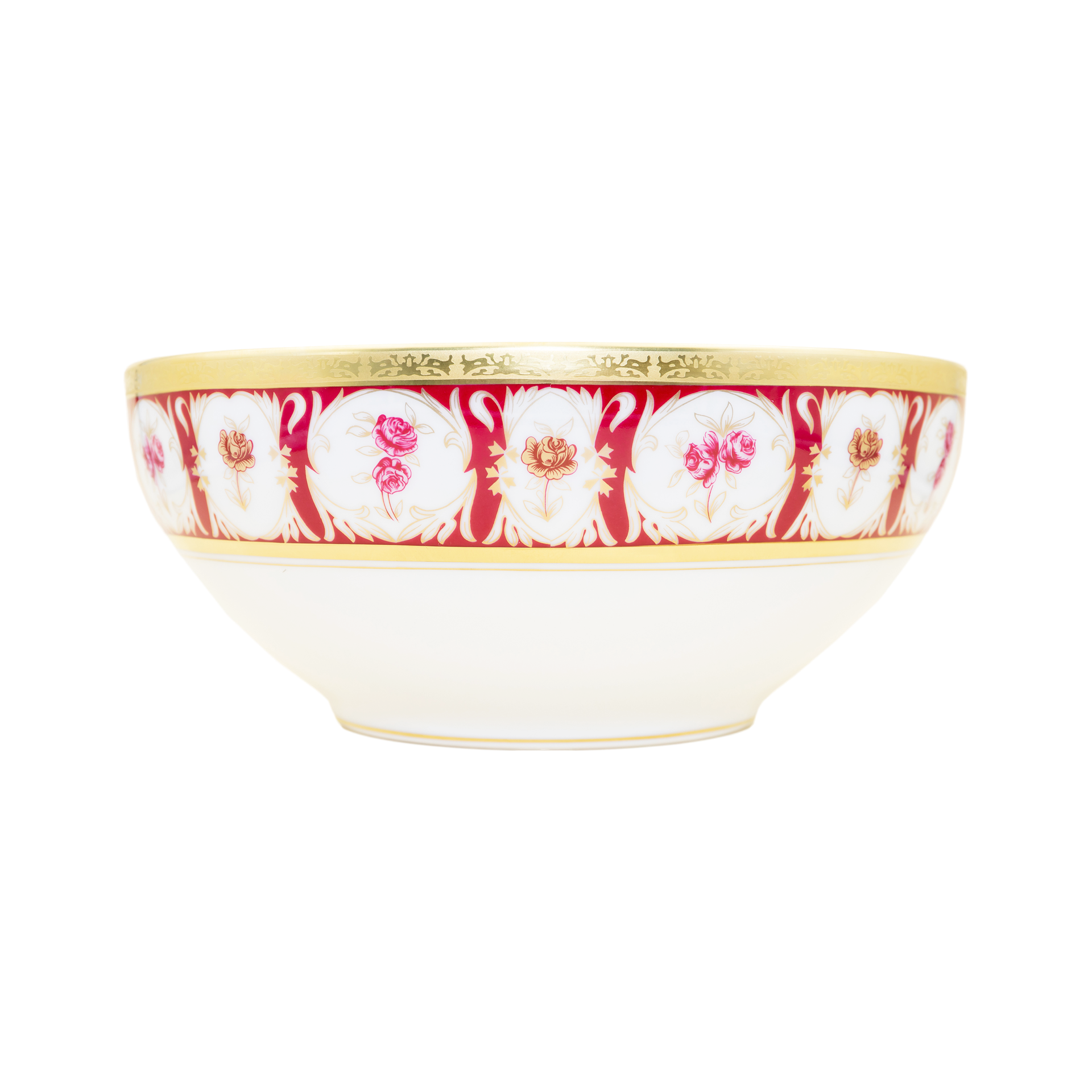 Haviland Parlon Roses d’Or | Salad Bowl: Fine Limoges porcelain with floral and scroll motif and smooth, glazed finish, ideal for serving salads or fruit in elegant table settings | Tableware & Serveware / Bowls | 2Jour Concierge, your luxury lifestyle shop