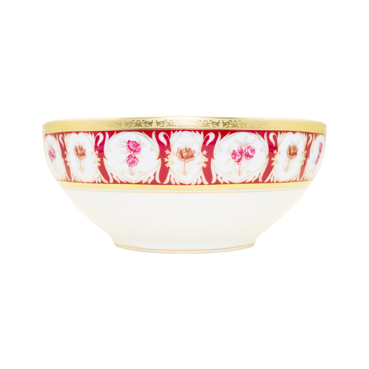 Haviland Parlon Roses d’Or | Salad Bowl: Fine Limoges porcelain with floral and scroll motif and smooth, glazed finish, ideal for serving salads or fruit in elegant table settings | Tableware & Serveware / Bowls | 2Jour Concierge, your luxury lifestyle shop