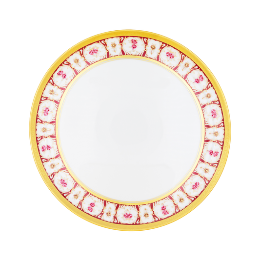 Haviland Parlon Roses d’Or | Round Tart Dish: Fine Limoges porcelain with floral and scroll motif and smooth, glazed finish, ideal for presenting tarts, quiches, or open pastries | Tableware & Serveware / Serving Dishes | 2Jour Concierge, your luxury lifestyle shop